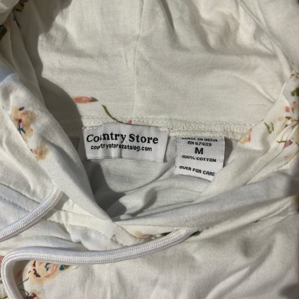 Floral White Women's Hoodie - Picture 2 of 3